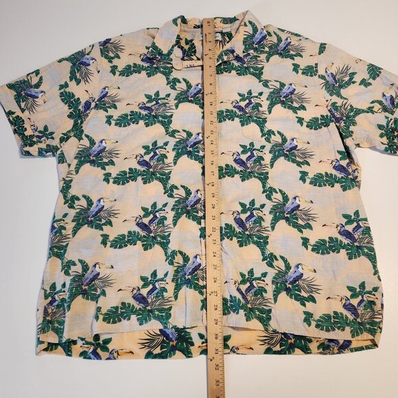 Caribbean Hawaiian Shirt Short Sleeve Tropical Toucans Birds Floral Mens XXL 2XL - Picture 12 of 12